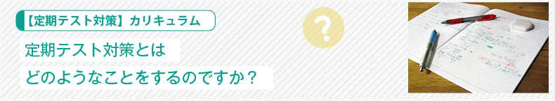 【定期テスト対策】カリキュラム：定期テスト対策とはどのようなことをするのですか？
