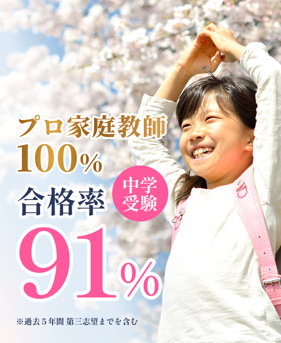 中学受験 合格率91%